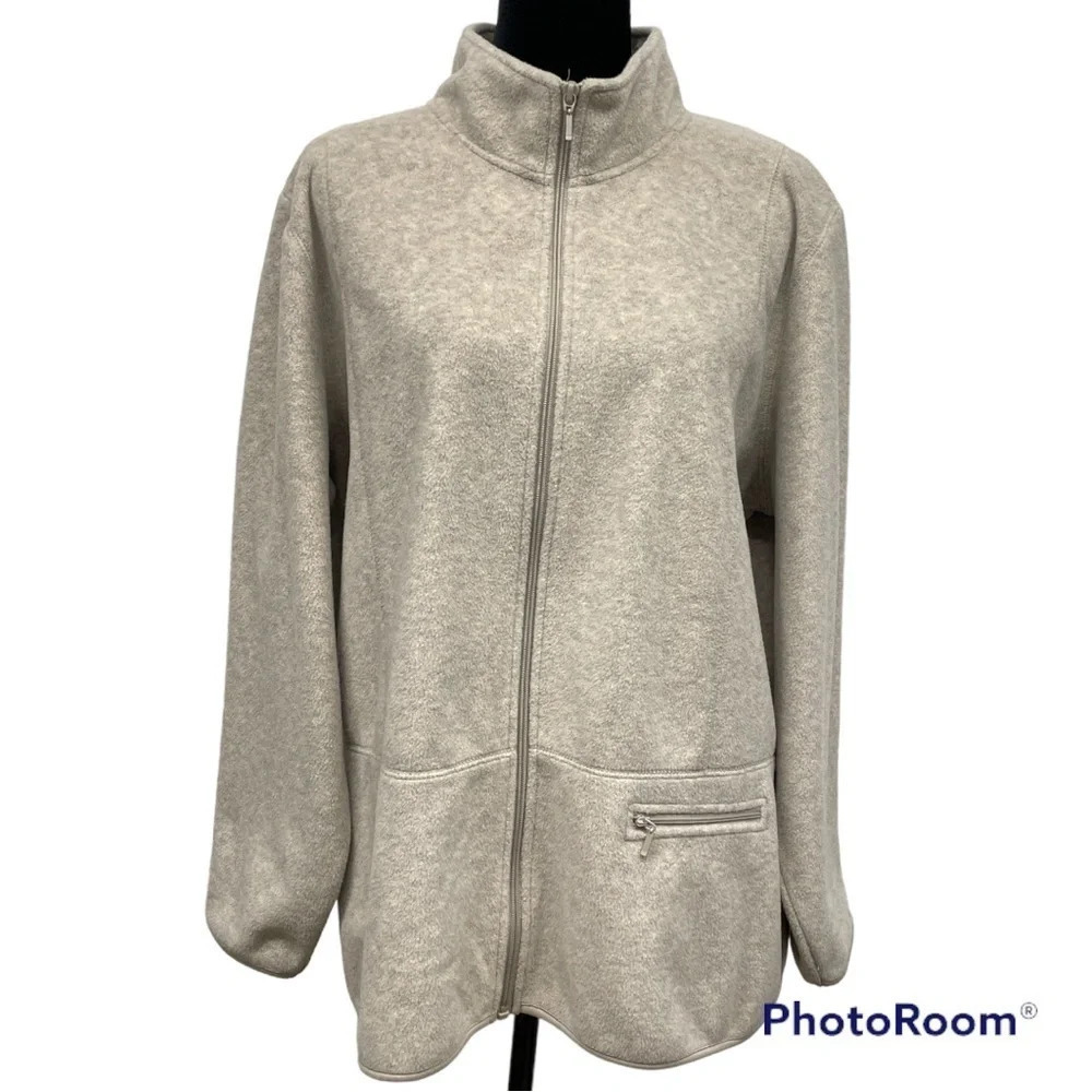 Tri Mountain Performance Jacket Woman’s XL oatmeal color full zip